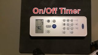 How to Setup ON and OFF Timer Function | Carrier AC Remote Controller