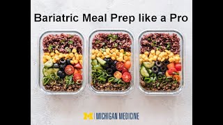Meal Prep Like a Pro: Bariatric Edition