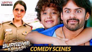 Supreme Khiladi Movie Hilarious Comedy Scenes | Sai Dharam Tej, Raashi Khanna | Aditya Movies