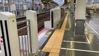 【岡山駅ホームドア設置状況6】22番のりばの全ての号車に設置される（2019-10-7）