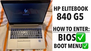 HP Elitebook 840 G5 - How To Enter Bios Settings & Boot Menu Options
