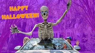 Handyman Hal Halloween | Halloween Fun 12 foot Skeleton | Handyman Hal Fun Videos for Kids