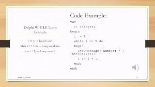 WHILE loops in Delphi