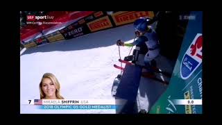 Mikaela Shiffrin - Bestzeit 1. Lauf - Ski-WM Cortina 2021