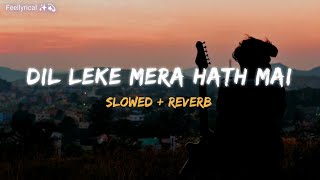 Dil Leke Mera Hath Main | Slowed + Reverb | Lofi Reverb| Feellyrical
