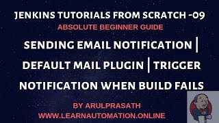 Jenkins Tutorials | 09 | Default Mail plugin | Sending Email Notifications from Jenkins | Tamil