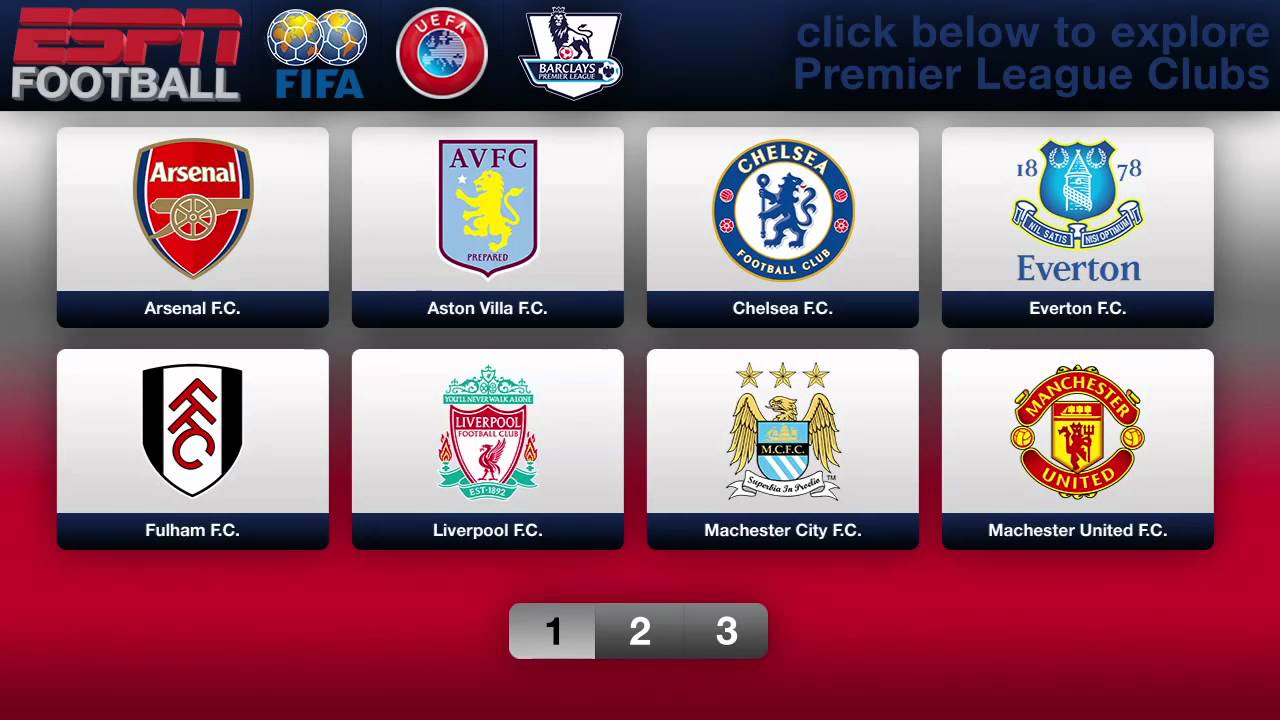 Browse English Premier League Clubs - YouTube