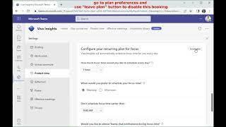 Microsoft Teams user status shows as focusing