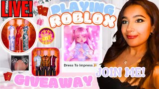 🛑 LIVE!! DRESS TO IMPRESS GIVEAWAYS! PLAYING ROBLOX GAMES I CUSTOM THEMES