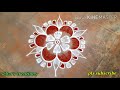 simple kolam/easyrangoli /simple rangoli with 3*2dots/ simple muggulu/ selva's creations