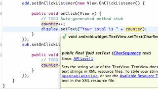 Android Application Development Tutorial 10 Using setText method for our button