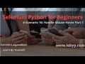 Scenario 16: Handle Mouse Hover Part 1 || Selenium Python for Beginners