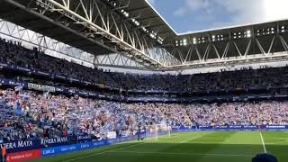RCD Espanyol 2-1 Real Madrid. Tremendo ambiente en RCDE Stadium.La Afición canta su himno A Capella.