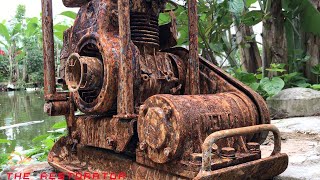 Restoration MEIWA Compactor Rusty | Restore Engine Robin