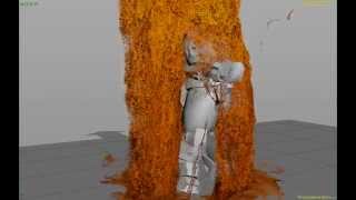 Houdini 14 - FLIP Variable Viscosity Lava Simulation
