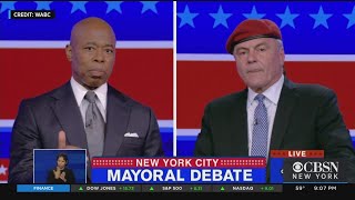 NYC Mayoral Candidates Eric Adams, Curtis Sliwa Face Off In Fiery Final Debate