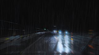 ☔️Lonely midnight drive on rainy highway
