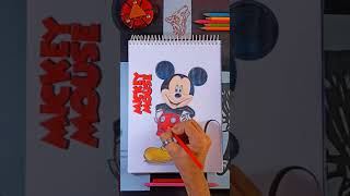 Mickey Mouse drawing 🌈❤️ || easy drawing || #shorts #art #drawing