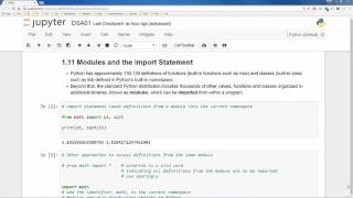 DSA0111 Scope, Namespace, Modules and Import Statement in Python