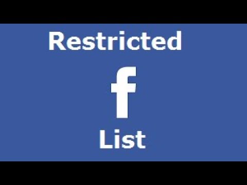 How To Edit Facebook Restricted List How To Edit Facebook Restricted List