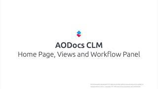 AODocs CLM (Part 2) - Navigate easily from the Home Page and Workflow Panel