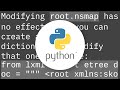 Setting and accessing namespaces in python lxml