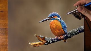 Kingfisher drawing... so relistic you can hear the chirping ❤️