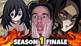 THE END OF SEASON 1.. DEMON SLAYER - Episode 24, 25, 26 (REACTION)