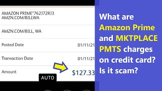 Amazon Prime PMTS and Amazon MKTPLACE PMTS charges - what is it? Is it scam or legit payment?