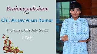 Brahmopadesham of Chi. Arnav Arun Kumar | LIVE