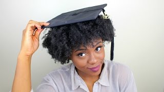 Graduation Cap HACK for Natural Hair (NO BOBBY PINS)