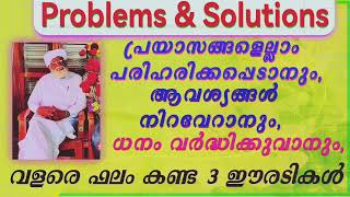 പ്രയാസങ്ങൾ പരിഹരിക്കപ്പെടാനും, ആവശ്യങ്ങൾ നിറവേറാനും, ധനം വർദ്ധിക്കുവാനും, ഫലം കണ്ട 3സുപ്രധാന ഈരടികൾ!