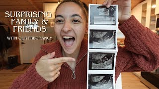 Surprising Family & Friends with Our Pregnancy | *Shocking & Funny Reactions*