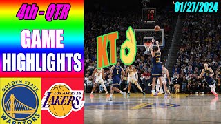 Golden State Warriors vs Los Angeles Lakers Game Highlights 4th QTR Jan 27 | NBA Highlights 2024
