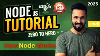 Node JS Tutorial in Hindi #19 How Node Works | Behind the seen Node.js