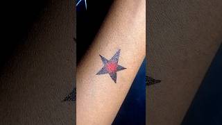 tribal star tattoo trick ✡ #temporarytattoo #tattoodesign #dipartist17