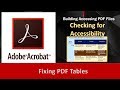 Fixing PDF Tables for 508 Compliance Checking for Accessibility