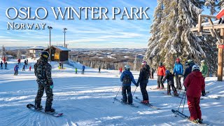 🇳🇴 Unique POV Tour in Oslo’s Ski Resort (Walk in Winter Park) | Norway