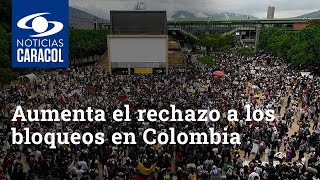 Aumenta el rechazo a los bloqueos en Colombia, según encuesta Invamer Poll