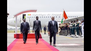 L'arrivée du Président du Sénégal, Bassirou Diomaye Faye à Abidjan