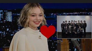 Emma Myers Recommends This SEVENTEEN Song To Fall In Love With The Group?! #seventeen #emmamyers