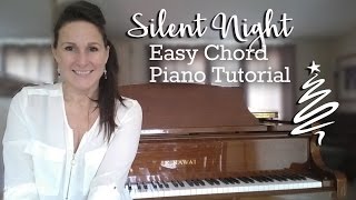 How to Play Silent Night on Piano - Easy Beginner Piano Chord Version | Christmas Carol