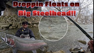 Bobber Dropping BIG Spring Steelhead in a Small Wisconsin Creek! (Epic Bobber Downs Float Fishing)