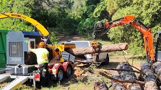 Déchiqueteuse EUROPE FORESTRY EC640 tractable 3,5T pour élagueur et paysagiste - VERCOM