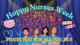 1 hour "Happy nurses week, thank you for all you do" banner background