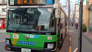 いすゞエルガ都営バスZ-B755(青戸)錦37押上駅経由錦糸町駅行き八広三丁目15時51分発車