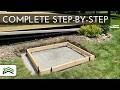 How To Pour A Small Concrete Pad - Deck Stair Landing