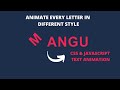 Creative Text Animation Effect using CSS and Vanilla JavaScript