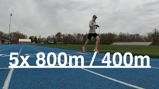 5x 800m/400m repeats! / Track Workout Video!