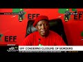 EEF Presser | Malema condemns closure of borders